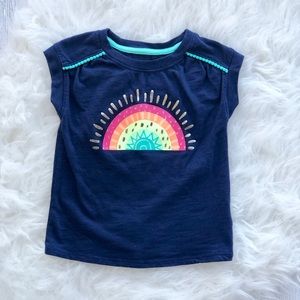 Cat & Jack 2T Girls rainbow short sleeve shirt